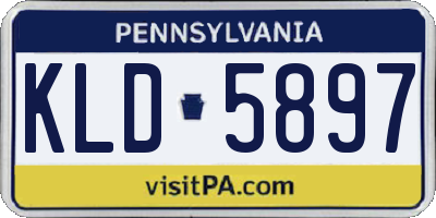 PA license plate KLD5897
