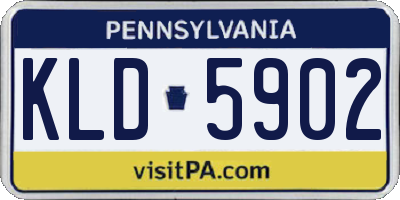 PA license plate KLD5902