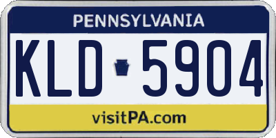 PA license plate KLD5904