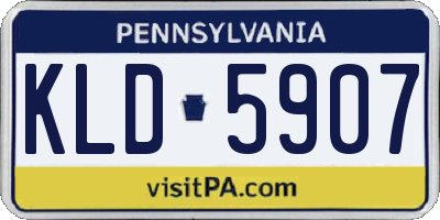 PA license plate KLD5907