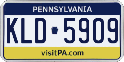 PA license plate KLD5909