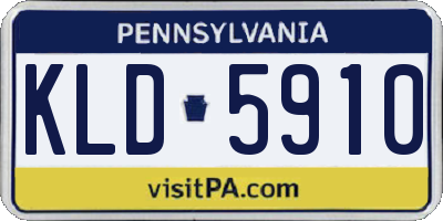 PA license plate KLD5910
