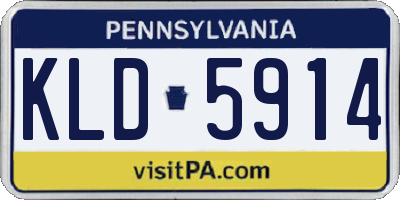 PA license plate KLD5914