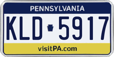 PA license plate KLD5917