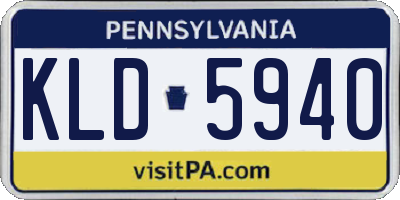 PA license plate KLD5940