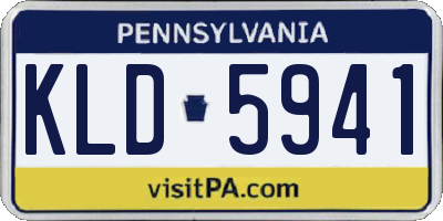 PA license plate KLD5941