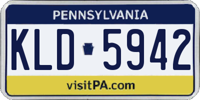PA license plate KLD5942