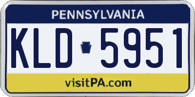 PA license plate KLD5951
