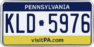 PA license plate KLD5976