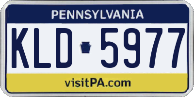 PA license plate KLD5977