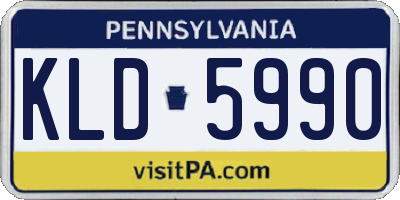 PA license plate KLD5990