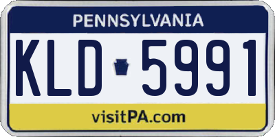 PA license plate KLD5991