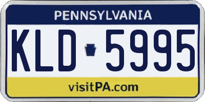 PA license plate KLD5995