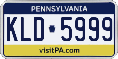 PA license plate KLD5999