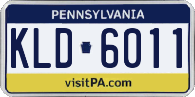 PA license plate KLD6011