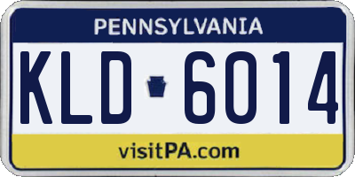 PA license plate KLD6014