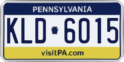 PA license plate KLD6015