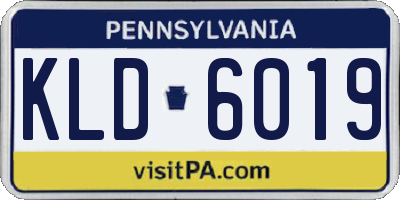 PA license plate KLD6019