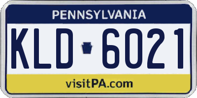 PA license plate KLD6021