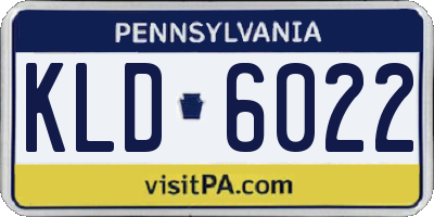 PA license plate KLD6022
