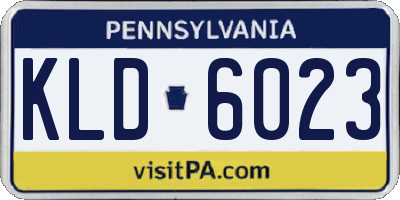 PA license plate KLD6023