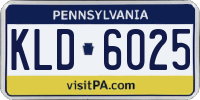 PA license plate KLD6025