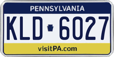 PA license plate KLD6027