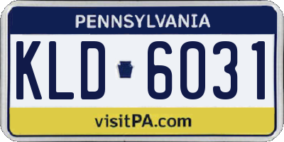 PA license plate KLD6031