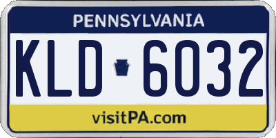 PA license plate KLD6032