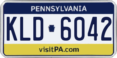 PA license plate KLD6042
