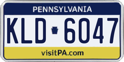 PA license plate KLD6047