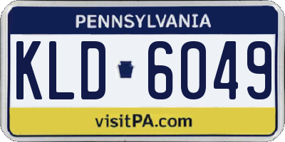 PA license plate KLD6049