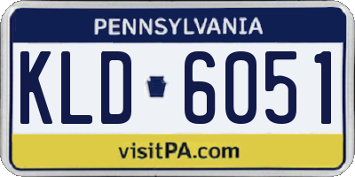 PA license plate KLD6051