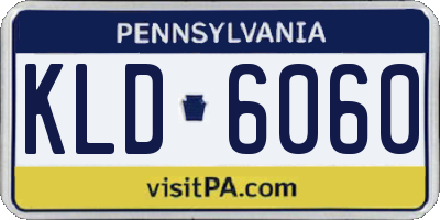PA license plate KLD6060