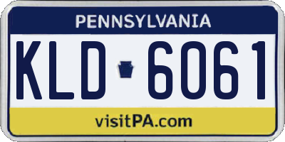PA license plate KLD6061