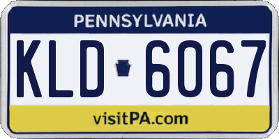 PA license plate KLD6067