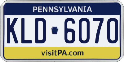PA license plate KLD6070