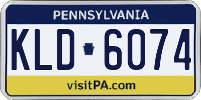PA license plate KLD6074