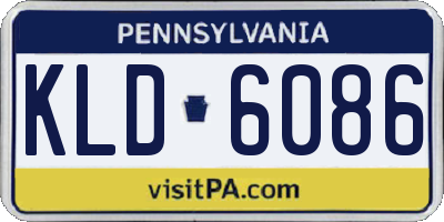 PA license plate KLD6086