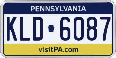 PA license plate KLD6087