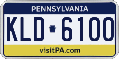 PA license plate KLD6100