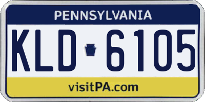 PA license plate KLD6105
