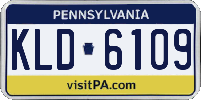 PA license plate KLD6109