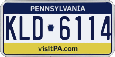PA license plate KLD6114