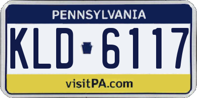 PA license plate KLD6117