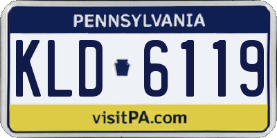 PA license plate KLD6119
