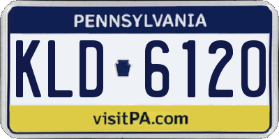 PA license plate KLD6120