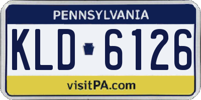 PA license plate KLD6126