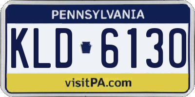 PA license plate KLD6130
