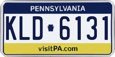 PA license plate KLD6131